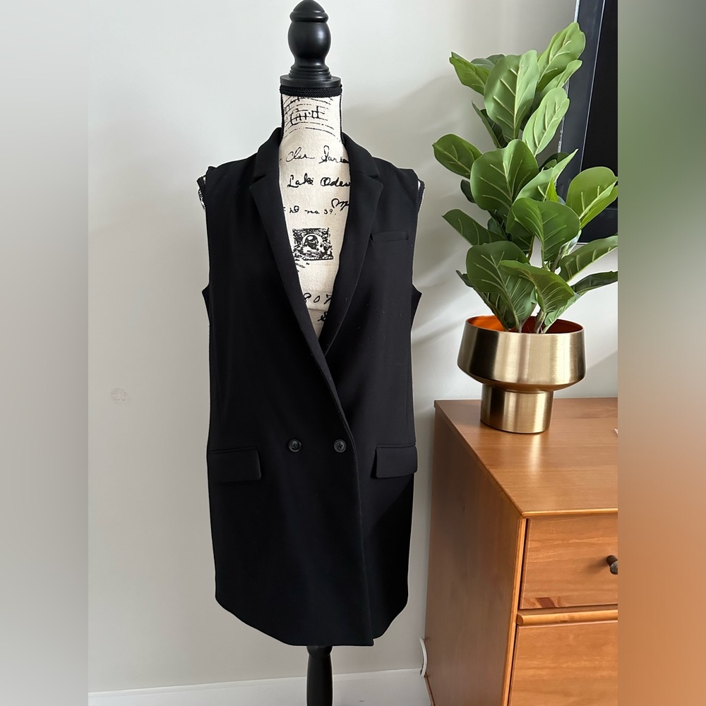 Banana Republic long black vest